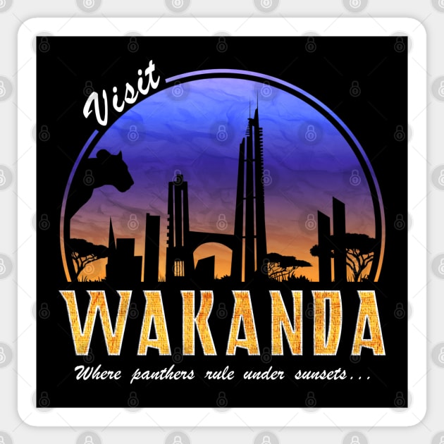 Visit Wakanda Sticker by Apgar Arts